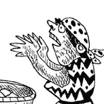 A picture showing the legend of NYANKOPON taken from our African mythology archives. Illustration by Chas Saunders. Read the story below or search the index for more African Gods, African Goddesses, heroes, demons and monsters!