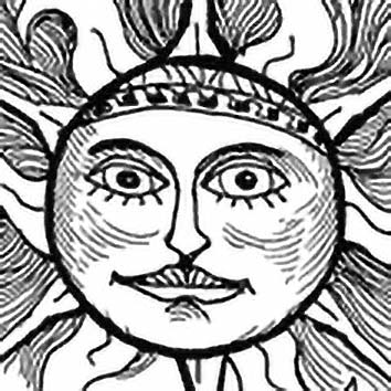 Picture of the Baltic Sun Goddess Saule from our Baltic mythology image library. Illustration by Chas Saunders.
