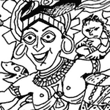 A picture showing the legend of VISHNU taken from our Indian mythology archives. Illustration by Chas Saunders. Read the story below or search the index for more Indian Gods, Indian Goddesses, heroes, demons and monsters!