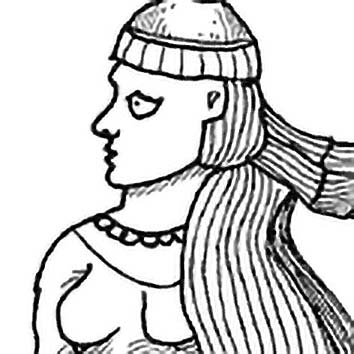 Picture of the Zoroastrian Femininity Goddess Anahita from our Zoroastrian mythology image library. Illustration by Chas Saunders.