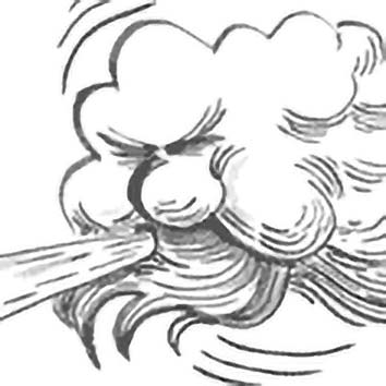 Picture of the Maori Storm God Ao-Kahiwahiwa from our Maori mythology image library. Illustration by Chas Saunders.