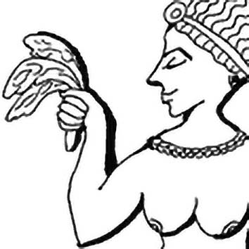 Picture of the Canaanite Mother Goddess Asherah from our Canaanite mythology image library. Illustration by Chas Saunders.
