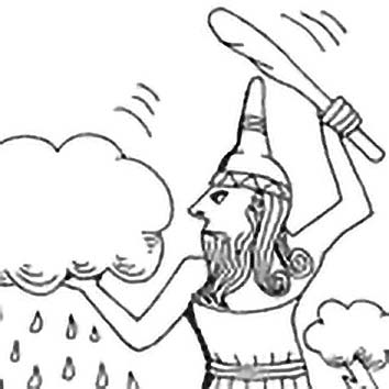 Picture of the Canaanite War God Baal from our Canaanite mythology image library. Illustration by Chas Saunders.