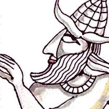 Picture of the Canaanite Creator God El from our Canaanite mythology image library. Illustration by Chas Saunders.