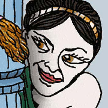 Picture of the Greek Discord Goddess Eris from our Greek mythology image library. Illustration by Chas Saunders.