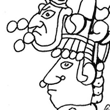 Picture of the Maya Royalty God Jester God from our Maya mythology image library. Illustration by Chas Saunders.