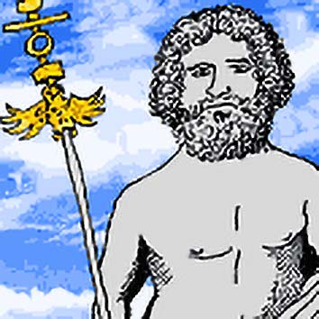 Picture of the Roman Ruler God Jupiter from our Roman mythology image library. Illustration by Chas Saunders.