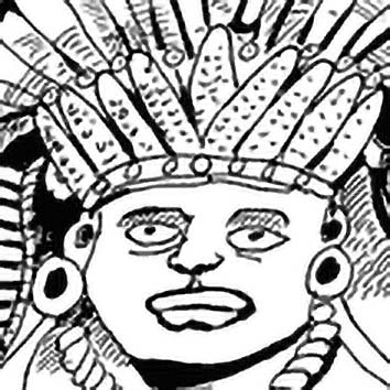 Picture of the Zapotec Corn/Maize God Ndubdo from our Zapotec mythology image library. Illustration by Chas Saunders.