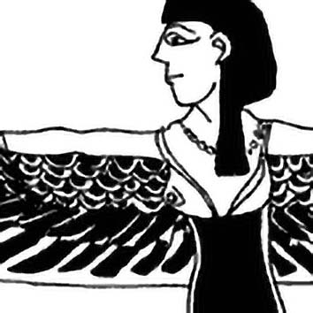 Picture of the Egyptian Creator Goddess Nut from our Egyptian mythology image library. Illustration by Chas Saunders.