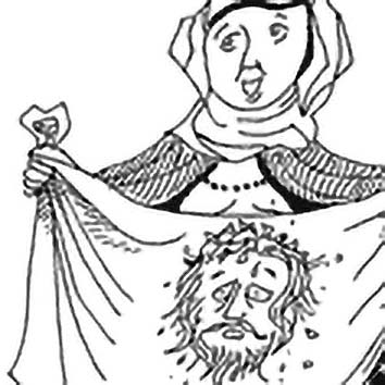 Picture of the Christian Saint Veronica from our Christian mythology image library. Illustration by Chas Saunders.