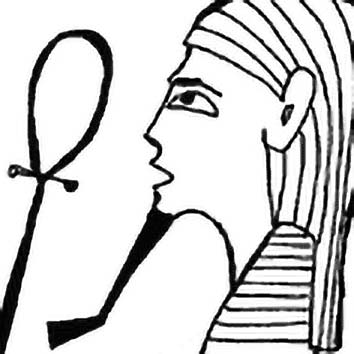 Picture of the Egyptian Air God Shu from our Egyptian mythology image library. Illustration by Chas Saunders.