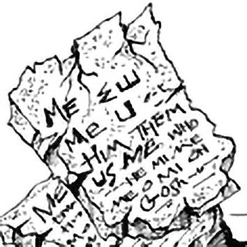 Picture of the Mesopotamian information Tablet of Destinies from our Mesopotamian mythology image library. Illustration by Chas Saunders.